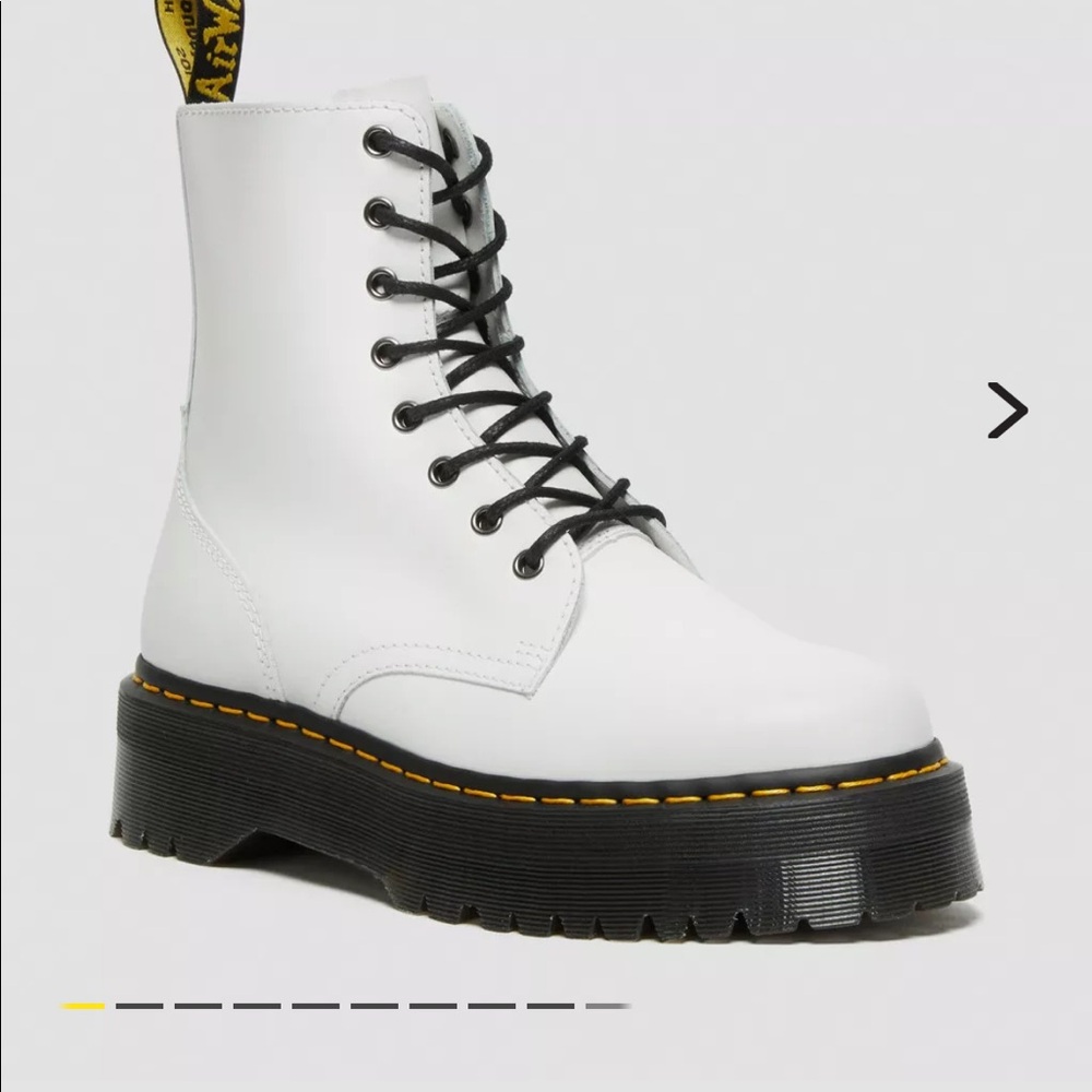 White DR MARTEN platform boots jadon